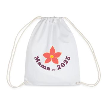 Mama Est 2025 Retro Je vais être maman - Sac de sport léger - blanc - Devant