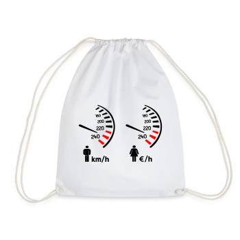 compteur de vitesse km/h et compteur de dépense  - Sac de sport léger - blanc - Devant