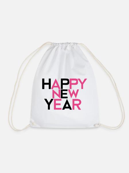 Happy New Year #2 - Turnbeutel - Weiß