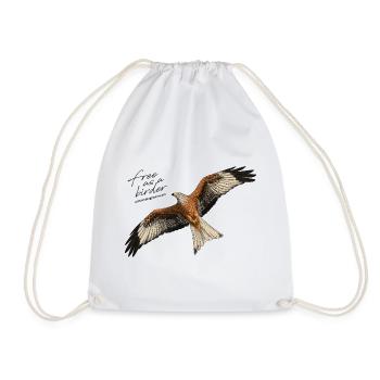 Red Kite in Flight - Drawstring Bag - white - Front
