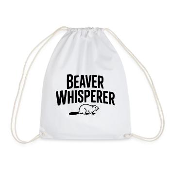 Castor qui murmure à l’oreille - Sac de sport léger - blanc - Devant