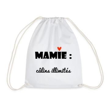 MAMIE. MAMAN. GRAND-MERE. FÊTE DES MÈRES. DRÔLE - Sac de sport léger - blanc - Devant