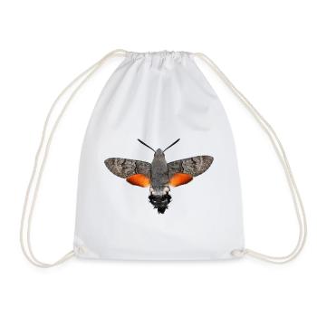 Hummingbird Hawk Moth Macroglossum stellatarum - Drawstring Bag - white - Front