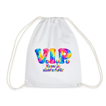 V.I.P. – Kann ja nichts dafür – Aquarell Humor - Turnbeutel - Weiß - Vorne