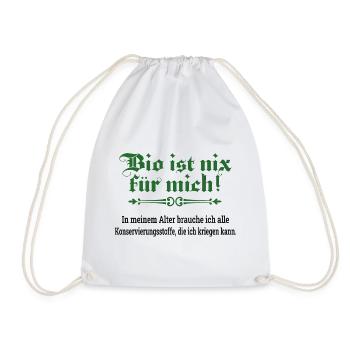 Bio ist nix für mich - Turnbeutel - Weiß - Vorne