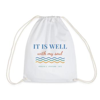 It Is Well With My Soul – Christian Hymn - Turnbeutel - Weiß - Vorne