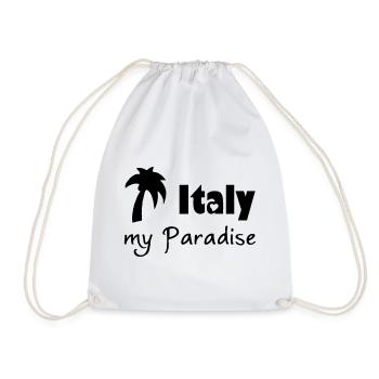 Italie Paradis Italie, vacances, voyage, cadeau - Sac de sport léger - blanc - Devant