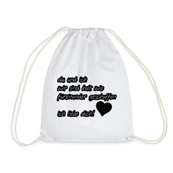 Liebeserklärung Liebe, Sprüche, Geschenk - Turnbeutel - Weiß - Vorne