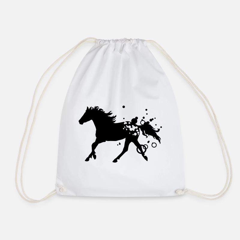 cheval - Sac de sport léger - blanc