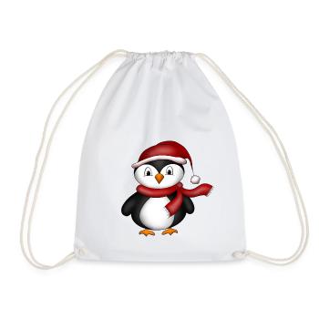 penguin - Drawstring Bag - white - Front