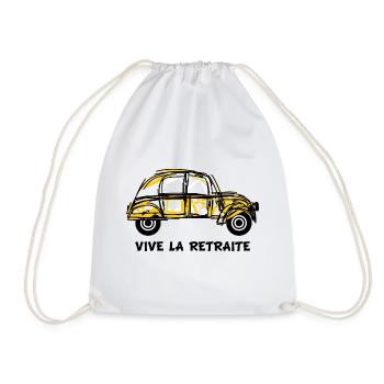BONNE RETRAITE. JOYEUSE RETRAITE. VIVE LA RETRAITE - Sac de sport léger - blanc - Devant