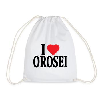 T-shirt Io amo Orosei t-shirt Sardegna - Drawstring Bag - white - Front