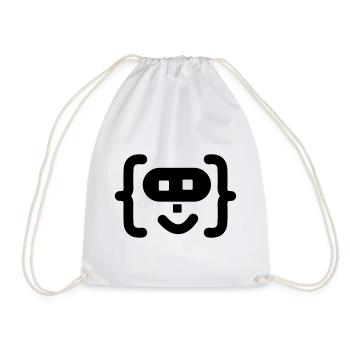 Hacker-Programmierer-Code-Logo - Turnbeutel - Weiß - Vorne
