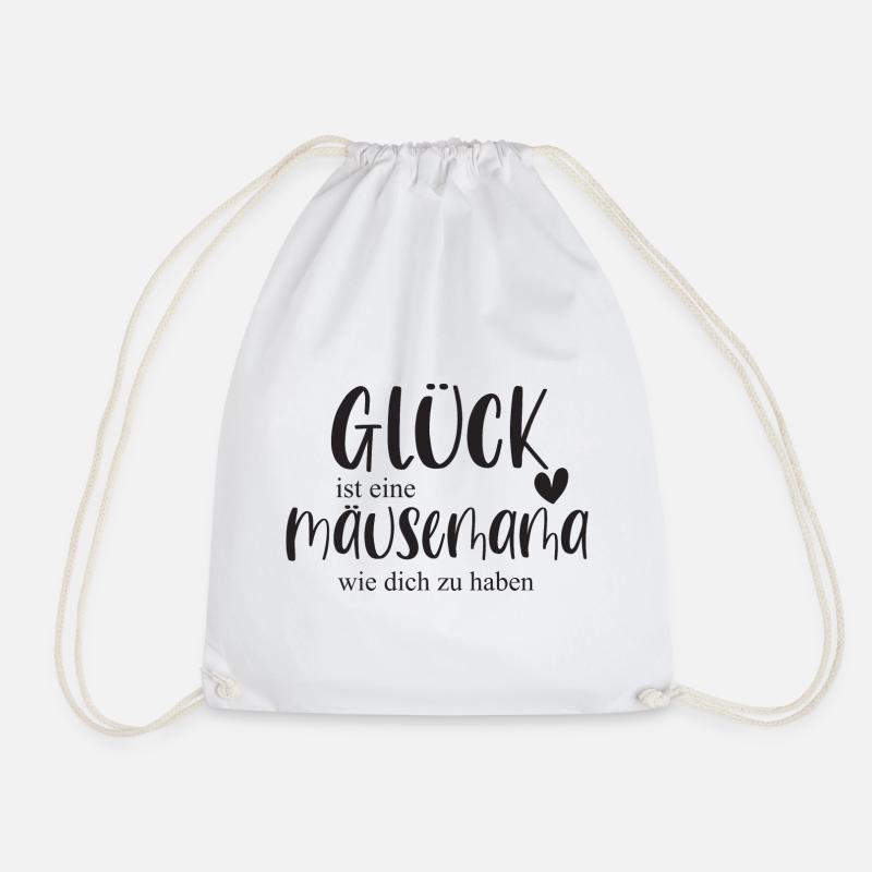 Maus Mäusemama Mäuse Haustier Nagetier Geschenk - Turnbeutel - Weiß
