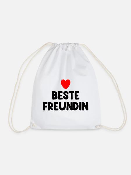 Beste Freundin Herz - Turnbeutel - Weiß
