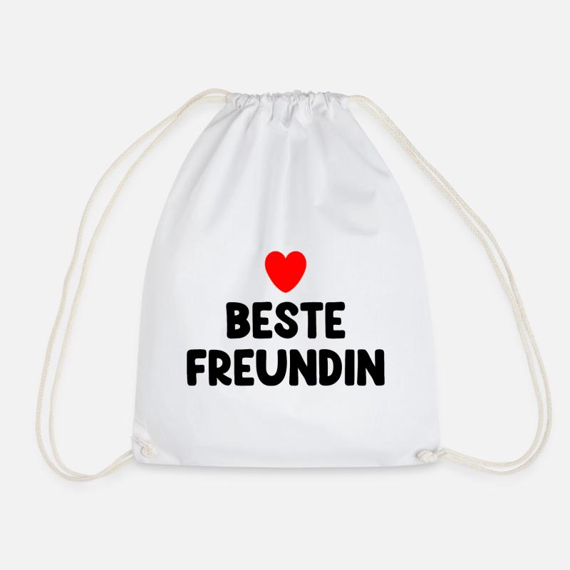 Beste Freundin Herz - Turnbeutel - Weiß
