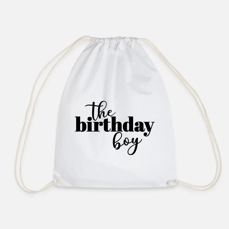 The Birthday Boy - Drawstring Bag - white