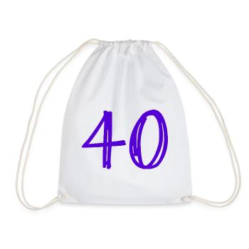 40. 40 YEARS. 40th ANNIVERSARY. 40TH ANNIVERSARY. - Drawstring Bag - white - Front