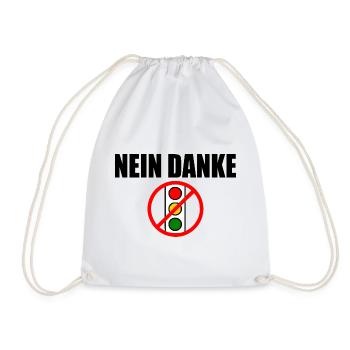 Ampel nein dank - Turnbeutel - Weiß - Vorne