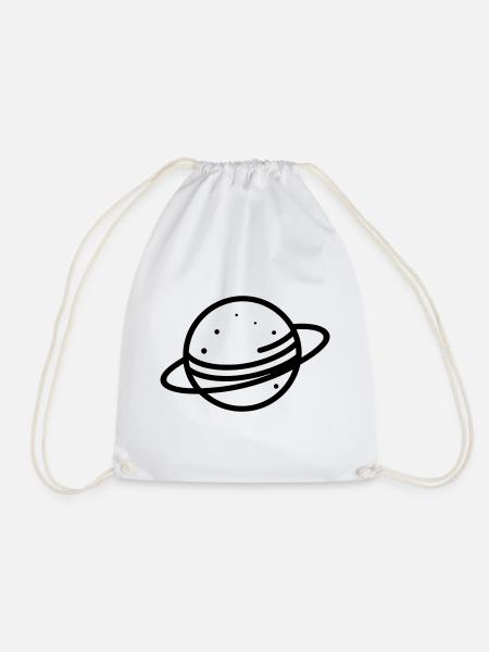 Planet - Drawstring Bag - white