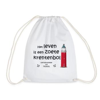 Texel, Pays-Bas, Dicton en néerlandais - Sac de sport léger - blanc - Devant