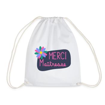 MISTRESS. MASTER. THANK YOU. THANK YOU MISTRESS - Drawstring Bag - white - Front