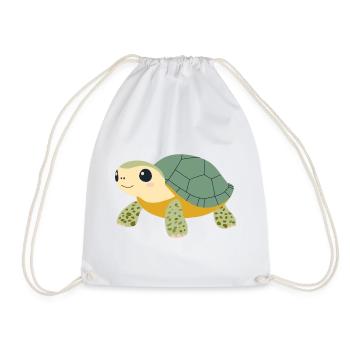 Turtle Reptil - Turnbeutel - Weiß - Vorne