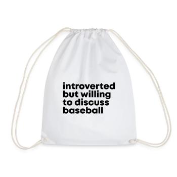 Baseball - Drawstring Bag - white - Front