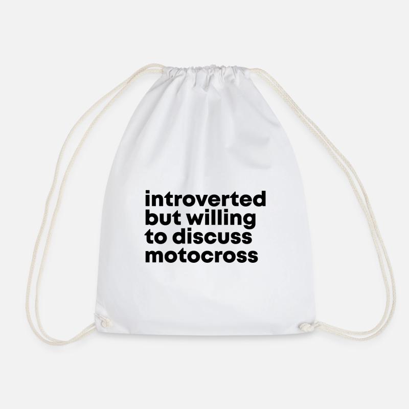 Motocross - Drawstring Bag - white