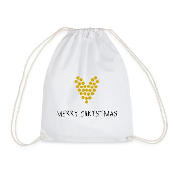 WEIHNACHTSMANN. WEIHNACHTEN. FROHE WEIHNACHTEN. ICH KANN NICHT - Turnbeutel - Weiß - Vorne