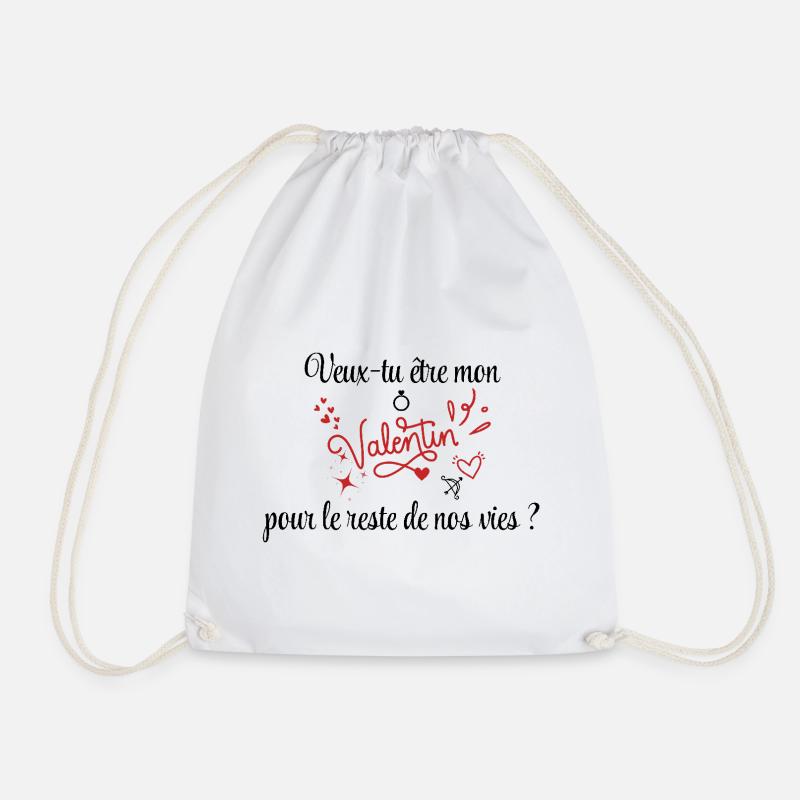 Demande en mariage, Saint-Valentin, Romantique - Sac de sport léger - blanc
