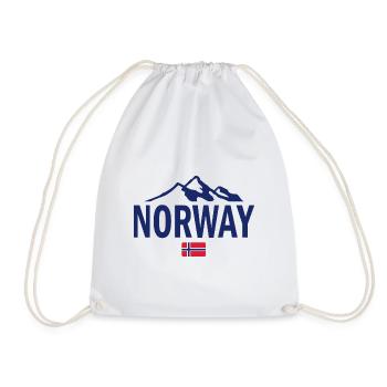 Norvège - Norvège - Norvège - Drapeau - Scandinavie - Sac de sport léger - blanc - Devant