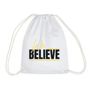 We Believe Lettering - Drawstring Bag - white - Front