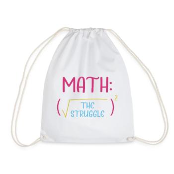 Math Math Math Teacher Mathematician - Drawstring Bag - white - Front