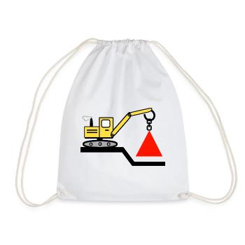 Bagger - Turnbeutel - Weiß - Vorne