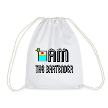I am the bartender - Drawstring Bag - white - Front