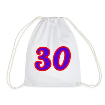 30. 30 ANS. 30e ANNIVERSAIRE. ANNIVERSAIRE 30 ANS. - Sac de sport léger - blanc - Devant