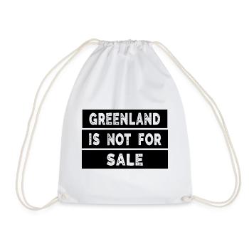 Greenland Is Not For Sale - Drawstring Bag - white - Front