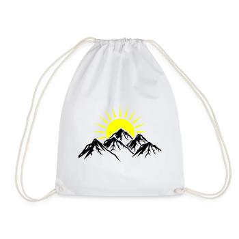 Berge Sonne Natur - Turnbeutel - Weiß - Vorne