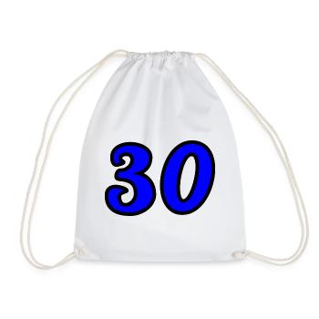 30. 30 YEARS. 30th ANNIVERSARY. 30 YEARS ANNIVERSARY. - Drawstring Bag - white - Front