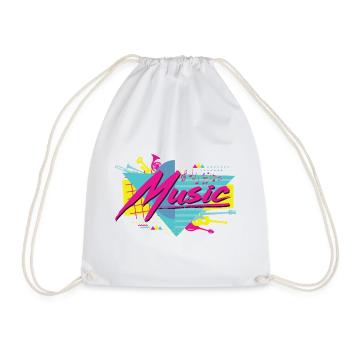 Neon Musik Retro Vibe - Turnbeutel - Weiß - Vorne