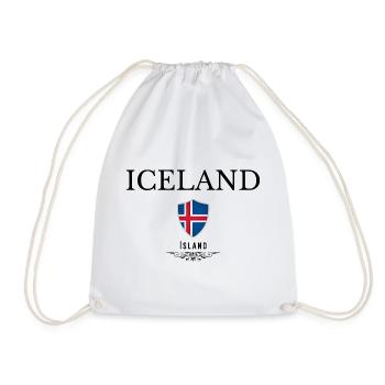 Drapeau de l’Islande, fierté islandaise - Sac de sport léger - blanc - Devant