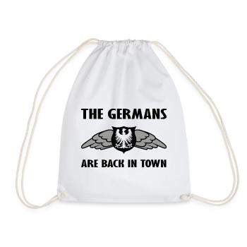 Deutschland und Sachsen Fanshirt - Turnbeutel - Weiß - Vorne