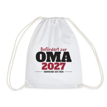 Befördert zur Oma 2027 - Turnbeutel - Weiß - Vorne