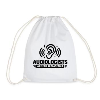 Audiologe, Audiologie, Sprachtherapeut, Ohrarzt, - Turnbeutel - Weiß - Vorne