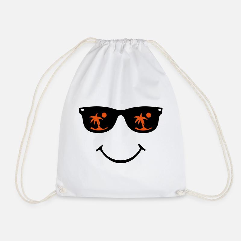 Sonnenbrille Smiley - Turnbeutel - Weiß