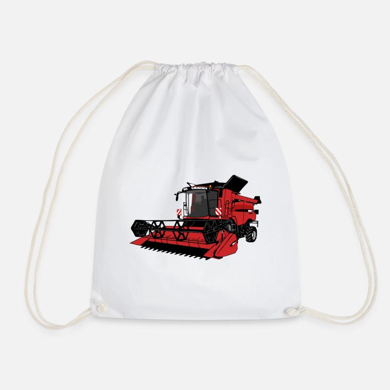 Mähdrescher - Combine harvester - Turnbeutel - Weiß