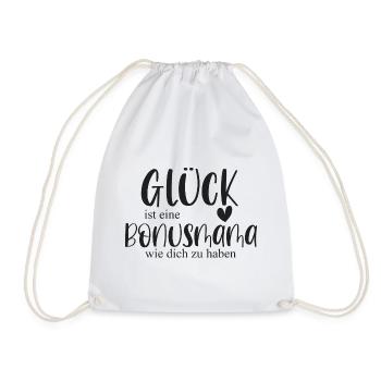 Bonusmama Muttertag Geschenk Mama Glück - Turnbeutel - Weiß - Vorne