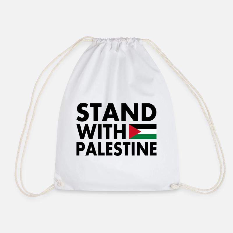 palestina - Drawstring Bag - white