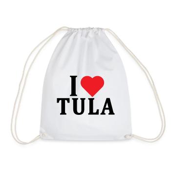 T-shirt I love Tula t-shirt Sardinia gift idea - Drawstring Bag - white - Front